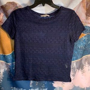 See through lace crop top